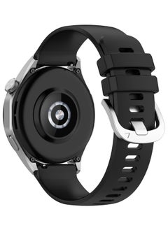 Anmi 2 pcs Replacement  Strap Silicone Band for Huawei Watch GT4  46mm(Black/Orange)  - Image 2