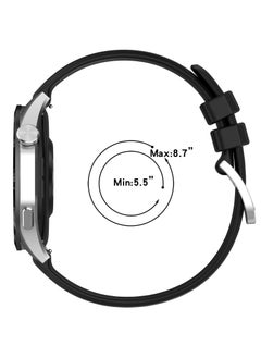 Anmi 2 pcs Replacement  Strap Silicone Band for Huawei Watch GT4  46mm(Black/Orange)  - Image 5