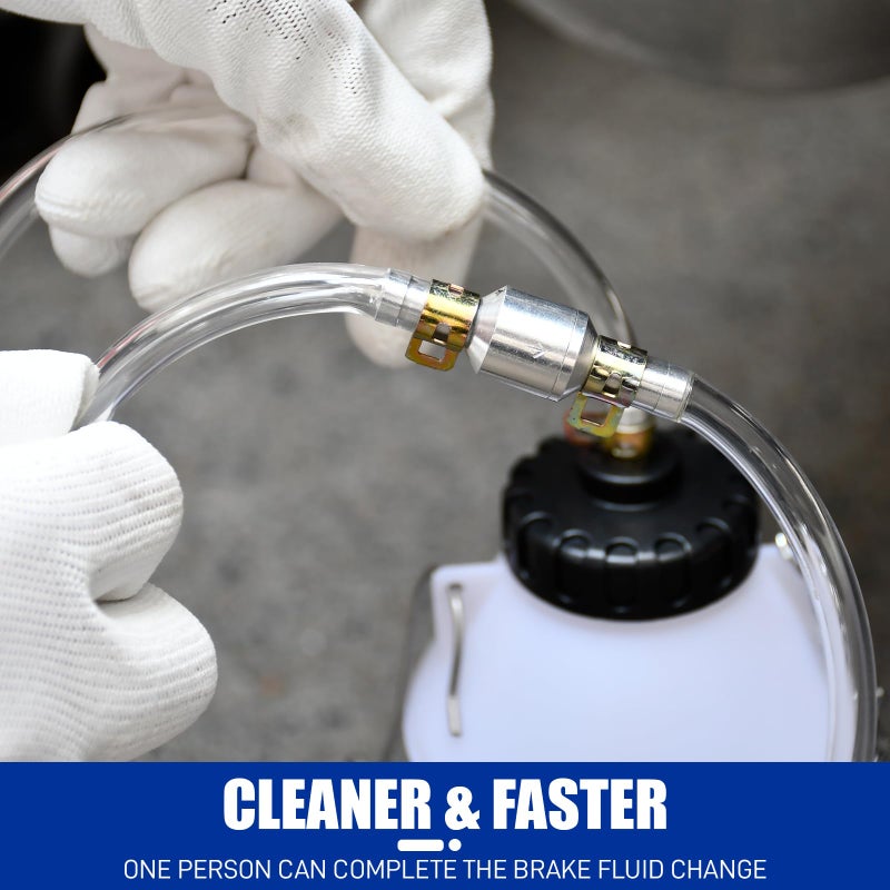 PESIKO 1L Brake Bleeder Bottle, Brake Fluid Bleeder Kit with One Way Check Valve 24 inch Tube and Rubber Connector for Collect Brake Fluid - Image 3