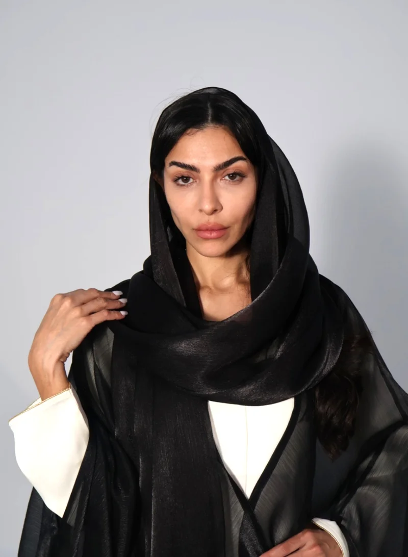 MAISON ARABELLE SHAWL BLACK ORGANZA *ONLY SHAWL*