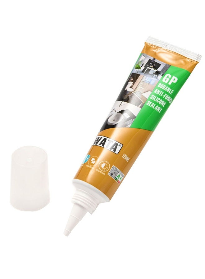 Silicone Sealant - 120ml General Purpose GP Anti-Fungal Waterproof Sealant Caulk with Strong Adhesion and Flexible Formula - Ideal for Bathroom, Kitchen, Windows, Tiles, and Outdoor Sealing - Image 4