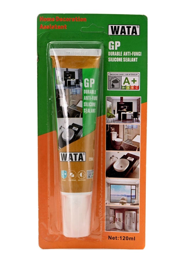 Silicone Sealant - 120ml General Purpose GP Anti-Fungal Waterproof Sealant Caulk with Strong Adhesion and Flexible Formula - Ideal for Bathroom, Kitchen, Windows, Tiles, and Outdoor Sealing - Image 1