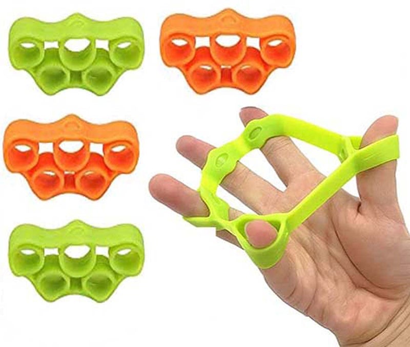 GTC Hand Strengtheners Bands Stretcher Exerciser Trainer Forearm Grip Workout for Hand Strengthening Exercise and Stress Relief Multicolor RF-5 (Pack of 4) - Image 1