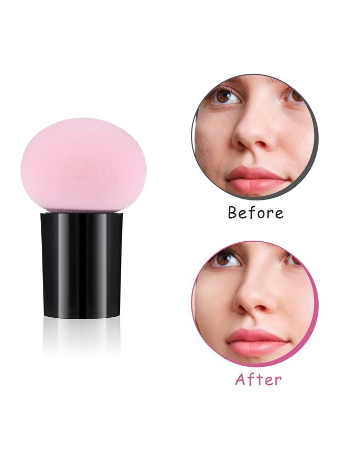 Sibba 4 PCS Makeup Eggs Sponge Beauty Blender Foundation Blending Make Up Concealer Applicator Cosmetic Face Eye Brush Set With Mini Handle Loose Powder Coverage Flat End Head Holder Kit - Image 5
