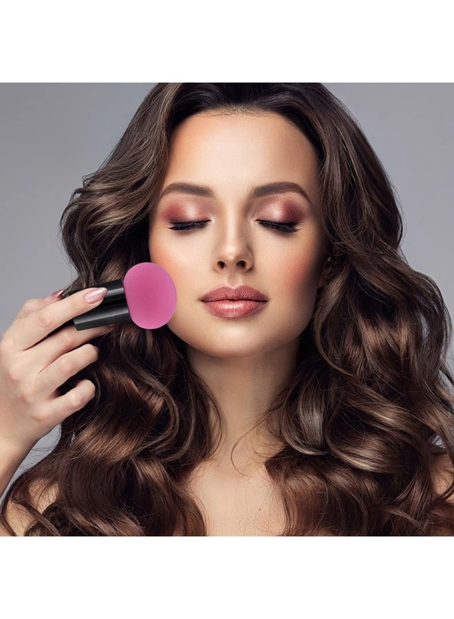 Sibba 4 PCS Makeup Eggs Sponge Beauty Blender Foundation Blending Make Up Concealer Applicator Cosmetic Face Eye Brush Set With Mini Handle Loose Powder Coverage Flat End Head Holder Kit - Image 4