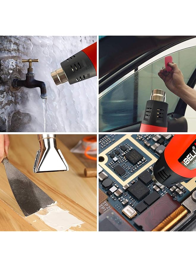 آي بيل مسدس حراري Hg20 82 بقوة 2000 واط مع ضوابط مزدوجة لدرجة الحرارة وتدفق الهواء - Image 3