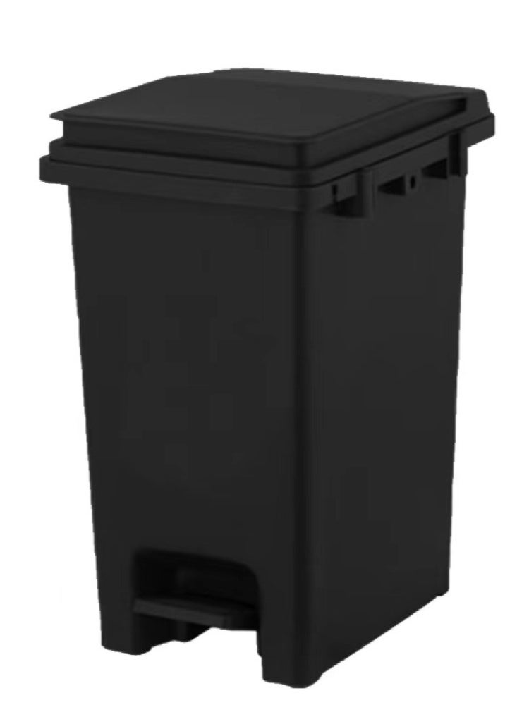 Marcolo 30L Pedal Dustbin – Large & Durable Polypropylene Trash Bin with Foot Pedal and Secure Lid – Hygienic Waste Bin for Home, Kitchen, or Commercial Use (Black)  - Image 2