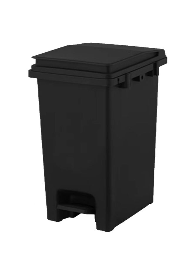 Marcolo 30L Pedal Dustbin – Large & Durable Polypropylene Trash Bin with Foot Pedal and Secure Lid – Hygienic Waste Bin for Home, Kitchen, or Commercial Use (Black) - Image 2