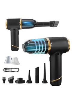 spa luxetique Handheld Vacuum Cleaner for Home & Car，15000PA 6 in 1 Portable Cordless Vacuum Cleaner Set,Suitable for Home, Pets, Cars.Black  - Image 1