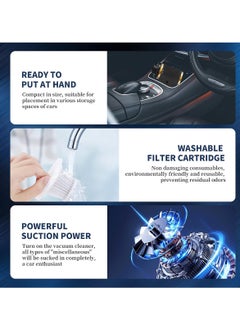 spa luxetique Handheld Vacuum Cleaner for Home & Car，15000PA 6 in 1 Portable Cordless Vacuum Cleaner Set,Suitable for Home, Pets, Cars.Black  - Image 3