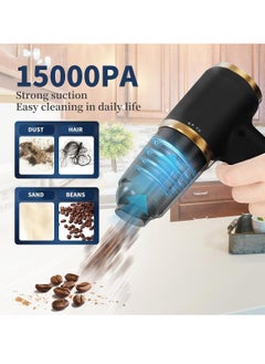 spa luxetique Handheld Vacuum Cleaner for Home & Car，15000PA 6 in 1 Portable Cordless Vacuum Cleaner Set,Suitable for Home, Pets, Cars.Black  - Image 4