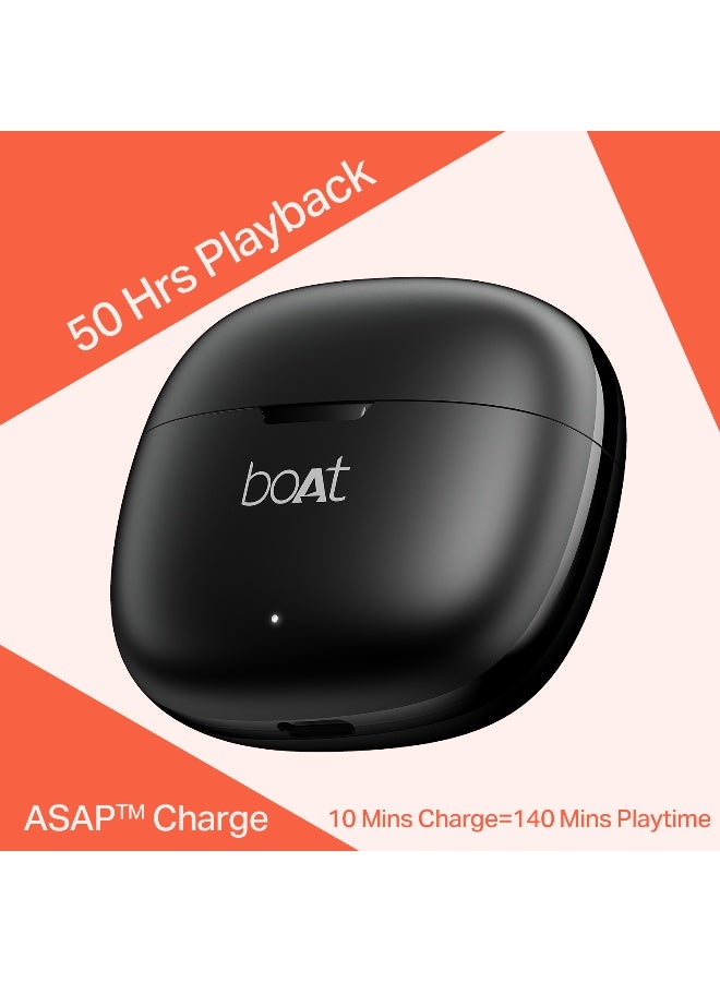 boAt Airdopes Pulse, 50H Battery, ENx Tech, Beast Mode, ASAP Charge, Bluetooth Earbuds, TWS Ear Buds Wireless Earphones with mic Shadow Black - Image 2