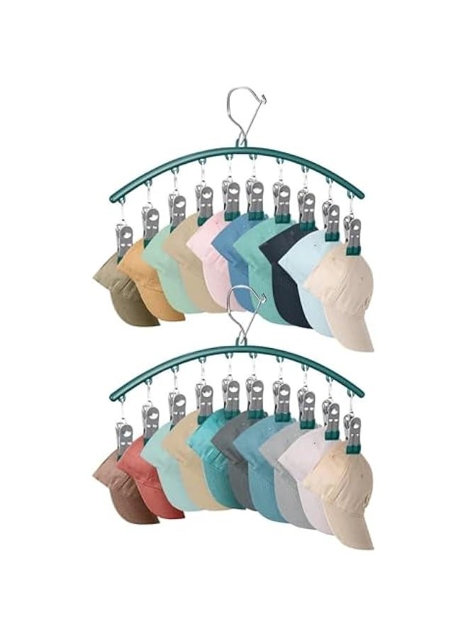 TRASSLE Room Closet Organizers and Storage, 2 Pack Clothes Storage Hangers with Rubber Coated and Clips, Wardrobe Clothes Organizer for Baby Clothes, Shorts, Pants Essentials - Image 1