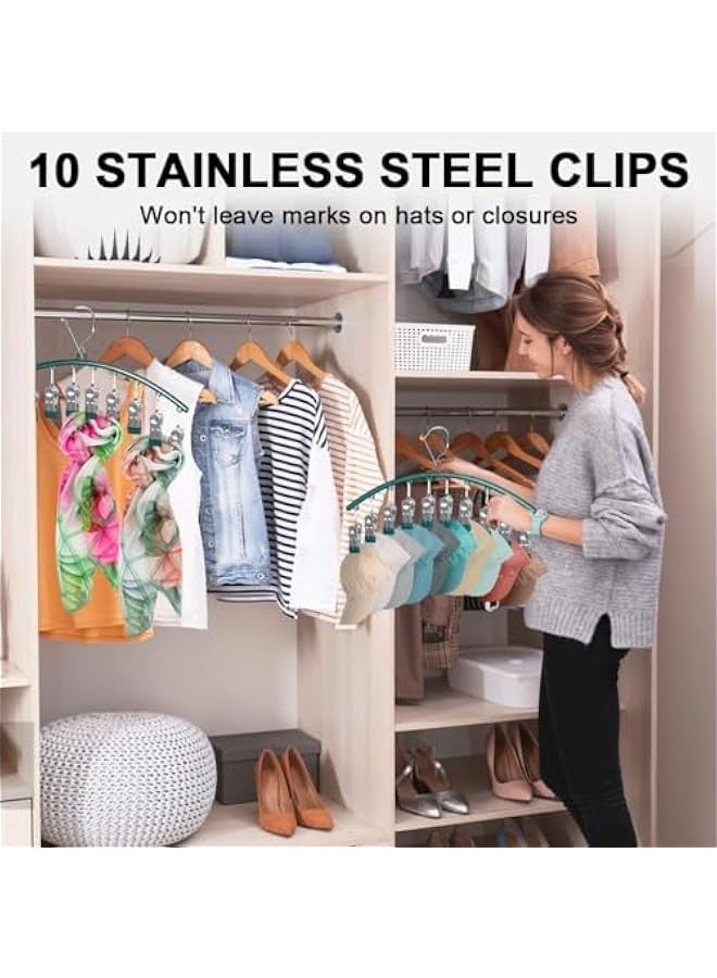 TRASSLE Room Closet Organizers and Storage, 2 Pack Clothes Storage Hangers with Rubber Coated and Clips, Wardrobe Clothes Organizer for Baby Clothes, Shorts, Pants Essentials - Image 2