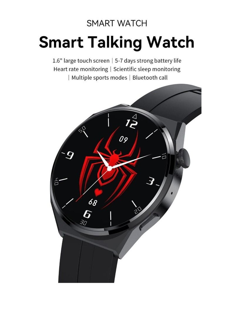 Zoom Plus Germany Full Touch Bluetooth Call Sports Fitness Tracker Heart Rate Monitor IP67 Waterproof Smartwatch For IOS Android Black - Image 4