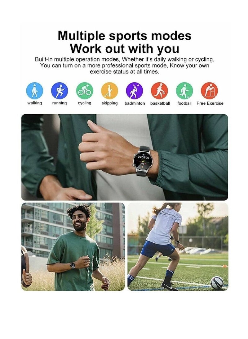 Zoom Plus Germany Full Touch Bluetooth Call Sports Fitness Tracker Heart Rate Monitor IP67 Waterproof Smartwatch For IOS Android Black - Image 5