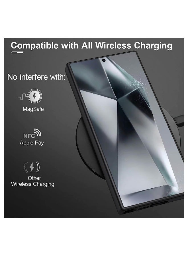 FOCUS Case for Samsung Galaxy S24 UltraSoft Silicone Shockproof Matte Finish Back Cover Inner Fabric Lining with Camera Protection Case for Samsung Galaxy S24 Ultra - Image 5