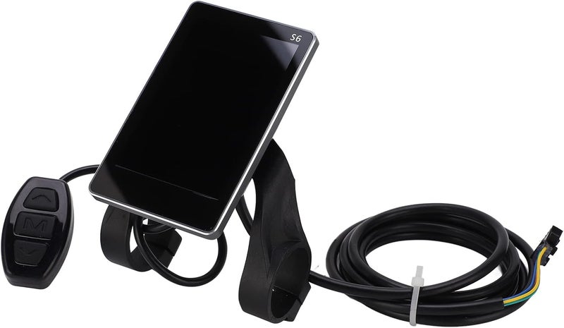 cheekyglo Bike LCD Display, Electric Bike Display LCD S6 Screen Conversion Upgrade Part 36V 48V with 5 Pin Common Connector - Image 1