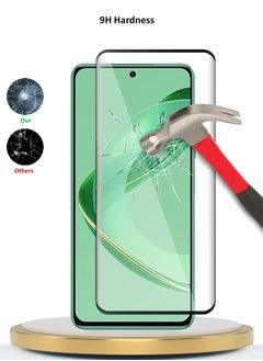 دبليو تيك واقي شاشة من الزجاج المقوى Huawei Nova 12 SE 4G 2024 Premium E2E Full Glue (MSGECN) - شفاف / أسود  - Image 3