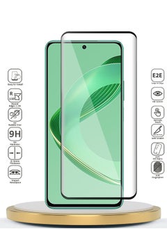 دبليو تيك واقي شاشة من الزجاج المقوى Huawei Nova 12 SE 4G 2024 Premium E2E Full Glue (MSGECN) - شفاف / أسود  - Image 2