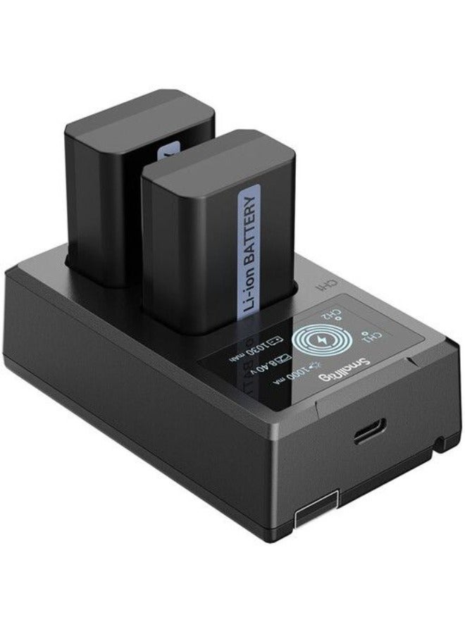 SMALLRIG طقم SmallRig NP-FW50 مكون من بطاريتين مع شاحن مزدوج - Image 1
