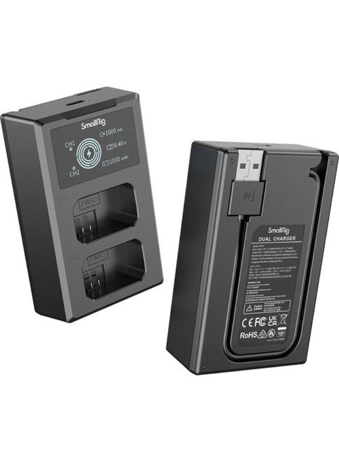 SMALLRIG طقم SmallRig NP-FW50 مكون من بطاريتين مع شاحن مزدوج - Image 5
