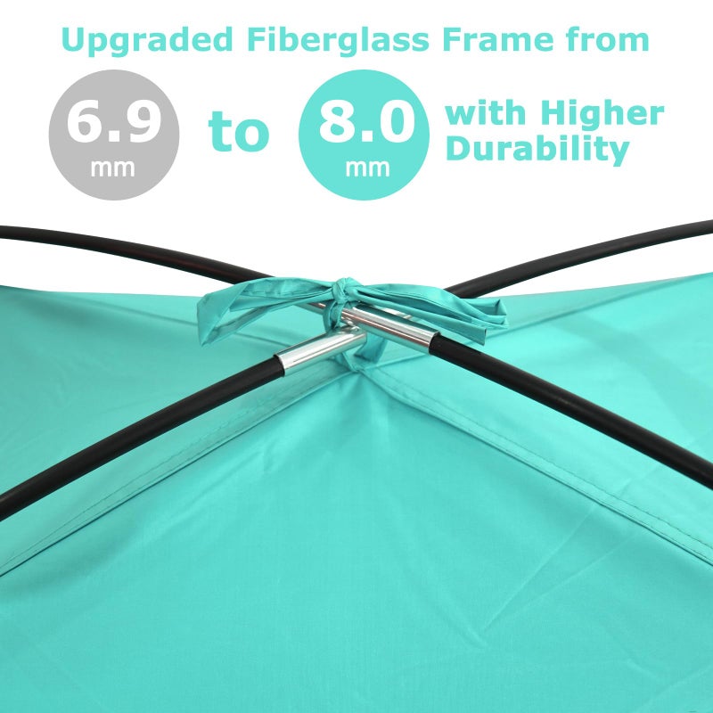 COMMOUDS Beach Tent Sun Shade for 3/4/6/8 Person, UPF 99+ Beach Sun Shelter Canopy Tent, Lightweight, Easy Set Up and Carry - Image 4
