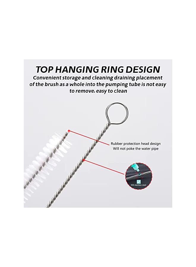 promass Extra Long Duct Cleaner, 59" Flexible Nylon Drainage Stainless Steel Long Brush for Cleaning Feedibing Tubes and Racking Lines - Image 4