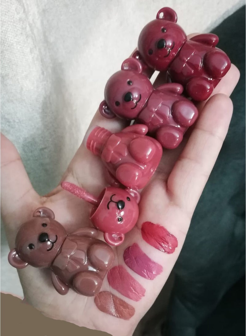 مايت سينما احمر شفاه سائل مط على شكل دبدوب 4 قطع الوان مختلفه جروب رقم 1 - Image 2