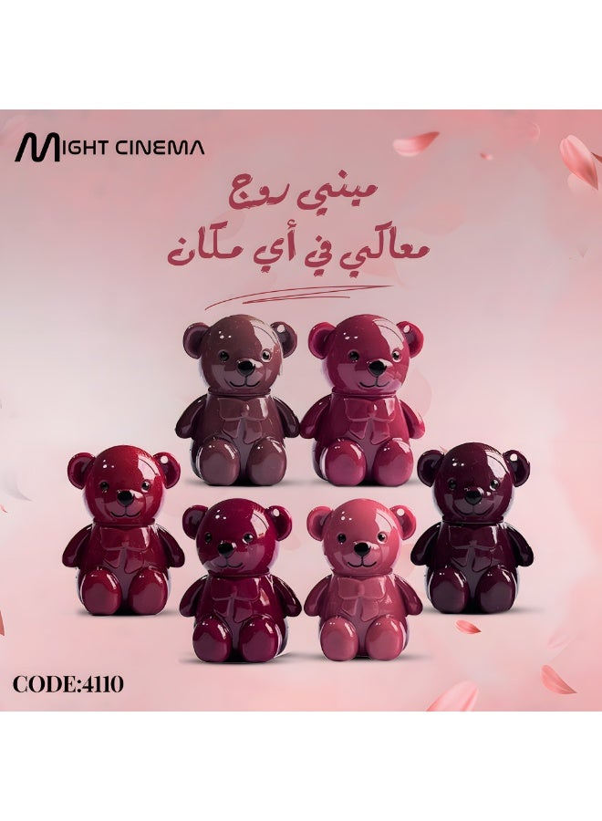 مايت سينما احمر شفاه سائل مط على شكل دبدوب 4 قطع الوان مختلفه جروب رقم 1 - Image 5