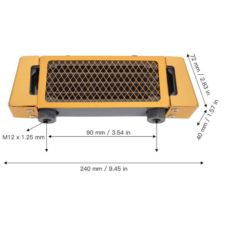 Aluminum Motorcycle Oil Cooler Radiator for 50cc to 250cc Dirt Bike ATV - Image 5