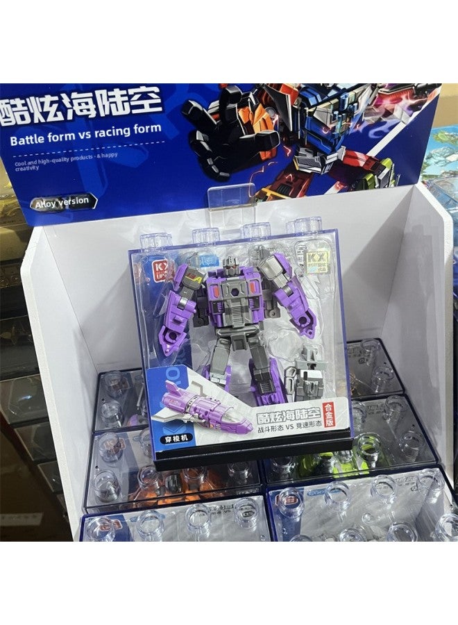 Alloy Version Of Deformed Toy Model Sea, Land And Air Mecha Suit Gift Box Kidsren's Educational Boy Gift-Color:Sea, Land And Air Transformation Team-shuttle [single Style] - Image 1