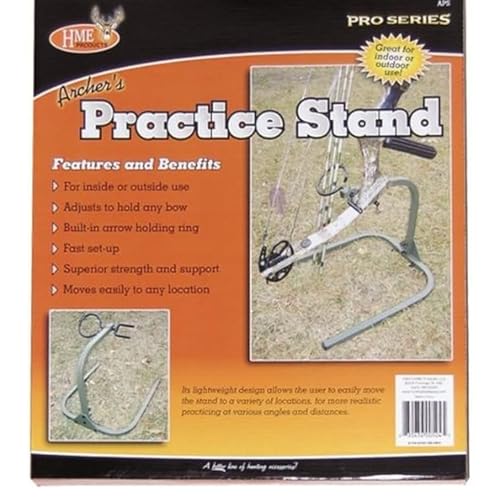 HME Lightweight Durable Portable 360-Degree Rotating Tool-Free Setup Archer's Practice Bow Stand with Arrow Ring Included - Image 3