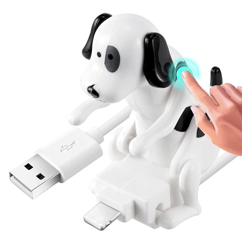 كلاراكو كابل شحن مضحك على شكل كلب ضال للهواتف الذكية - كابل شحن ونقل بيانات USB للهواتف المحمولة - كابل شحن USB مبتكر - كابل صغير على شكل كلب ضال لمنفذ USB (النوع C، أبيض) - Image 2