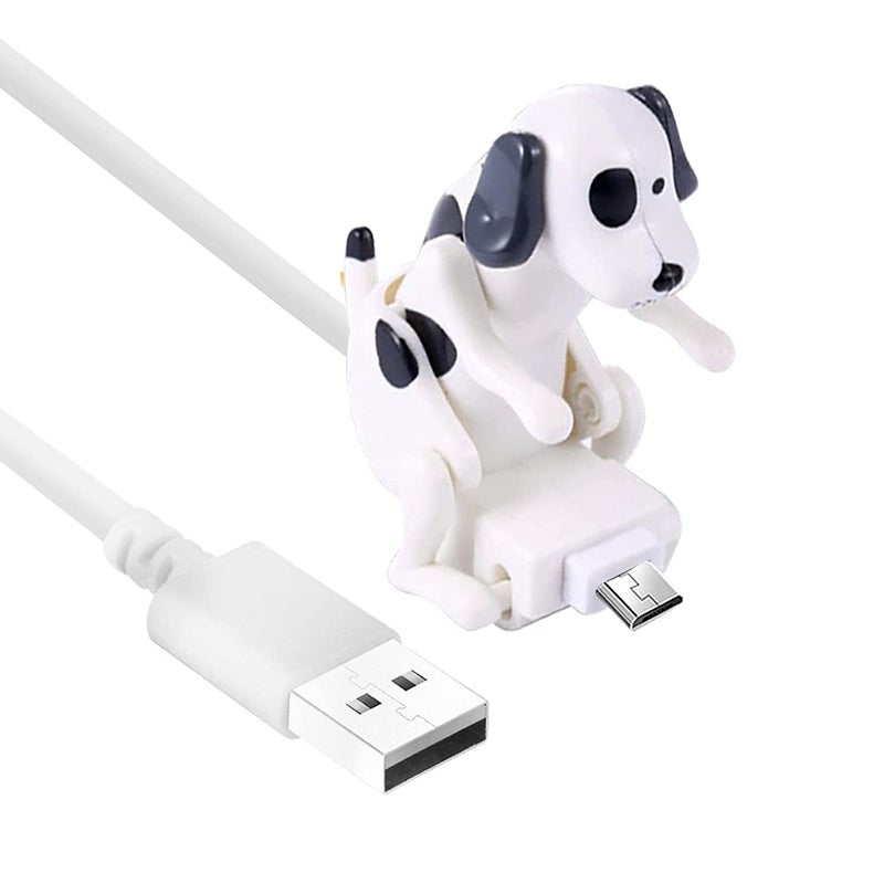 كلاراكو كابل شحن مضحك على شكل كلب ضال للهواتف الذكية - كابل شحن ونقل بيانات USB للهواتف المحمولة - كابل شحن USB مبتكر - كابل صغير على شكل كلب ضال لمنفذ USB (النوع C، أبيض) - Image 4
