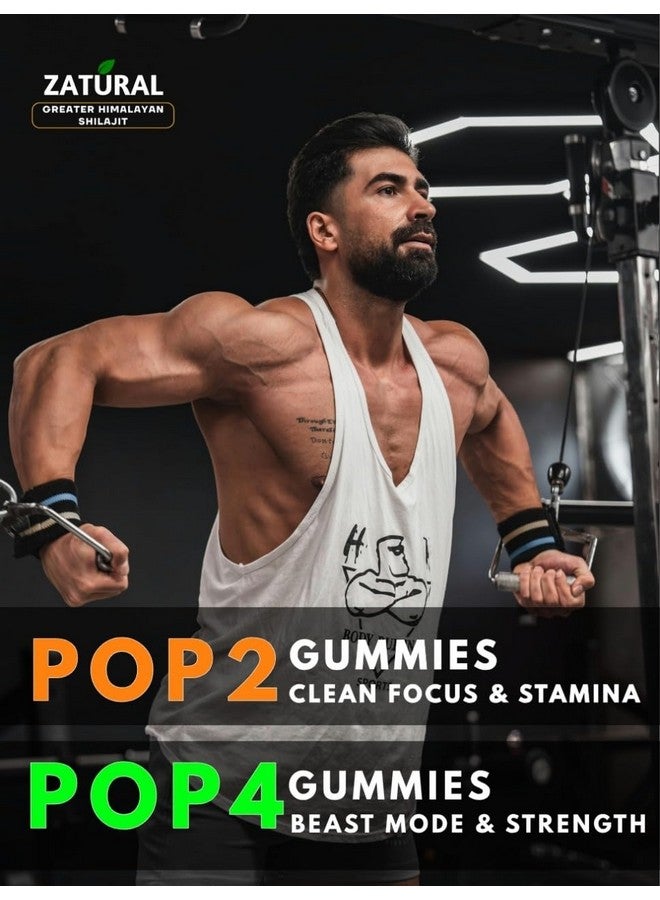 Zatural Zatural Pre-Workout Gummies with Raw Shilajit | 400mg Potent Himalayan Shilajit | 75% Fulvic Acid | Clean Energy, Focus & Strength | 60 Gummies  - Image 5