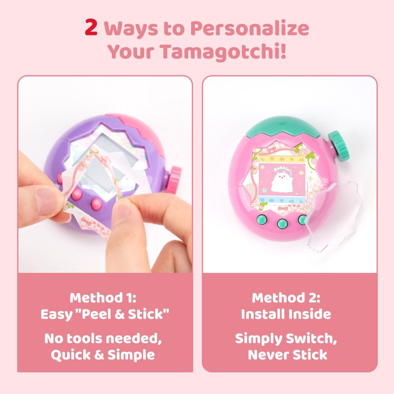 BUBBLELOGUS Strawberry Bubble Protective Case for Tamagotchi Paradise, Soft TPU Silicone Cover with Faceplate, Flower Shaped Zoom Dial Cap & Charms Set, Anti-Scratch & Waterproof (Pink) - Image 3