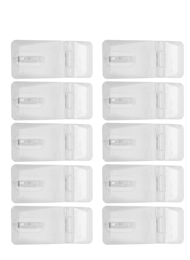 SYOSI 20 Sets Mini Hinge Hasp Acrylic Hasp Buckle Box Clear Hinge Latch Hasp Lock Hinge Latch Buckles for Mini Doors, Jewelry Box, Mini Cabinet  - Image 2