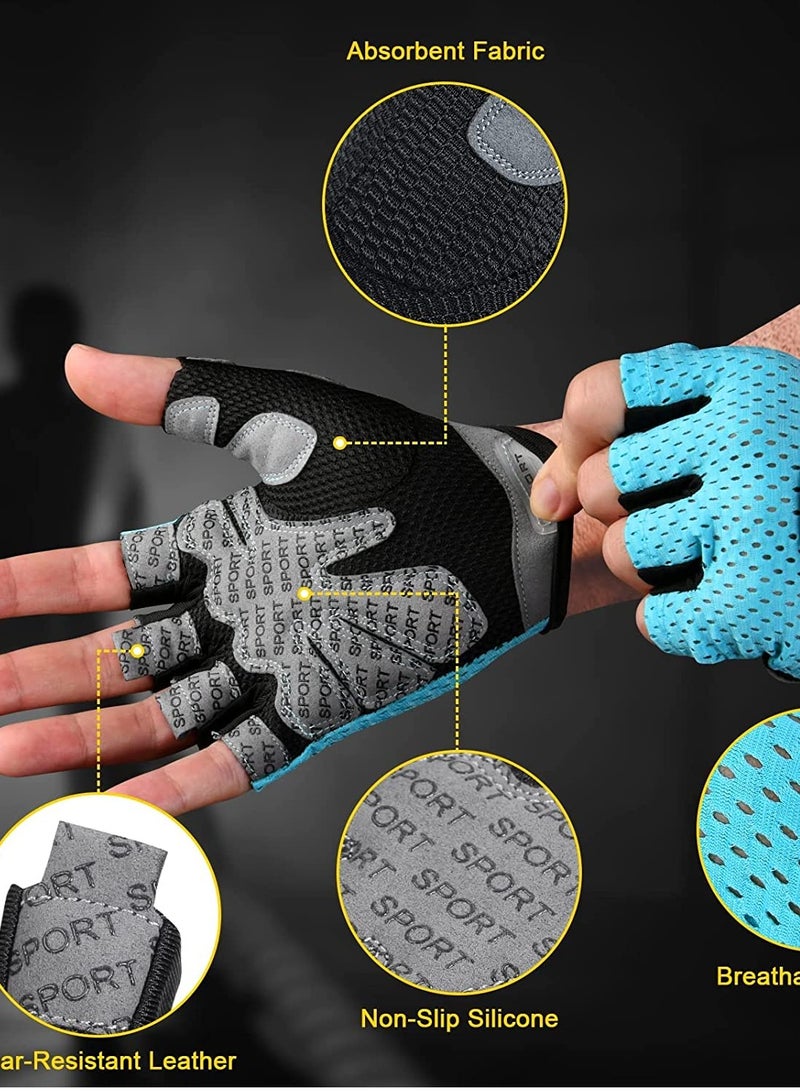 KASTWAVE Gym Gloves, Breathable Training Gloves with Microfiber Fabric,  No-Slip Silicone Padded Palm Protection and Extra Grip, Fitness Gloves for Men  Women, Weight Lifting/ Cross Fit/ Cycling - Image 5