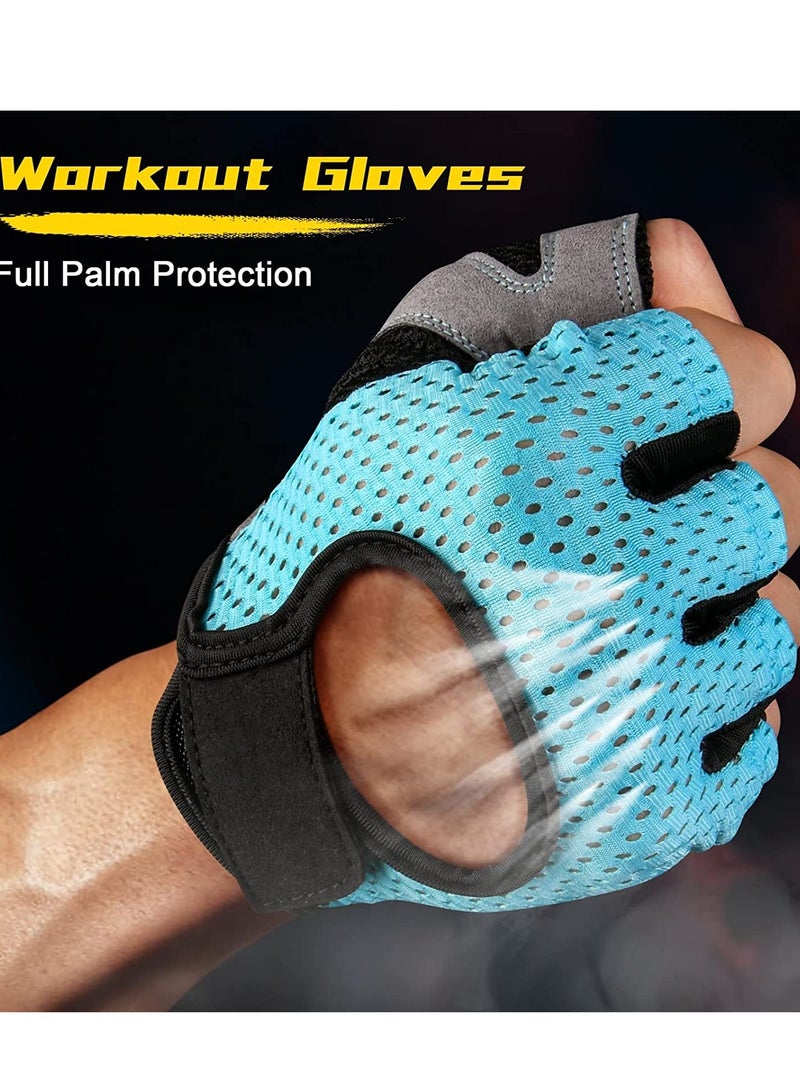 KASTWAVE Gym Gloves, Breathable Training Gloves with Microfiber Fabric,  No-Slip Silicone Padded Palm Protection and Extra Grip, Fitness Gloves for Men  Women, Weight Lifting/ Cross Fit/ Cycling - Image 2