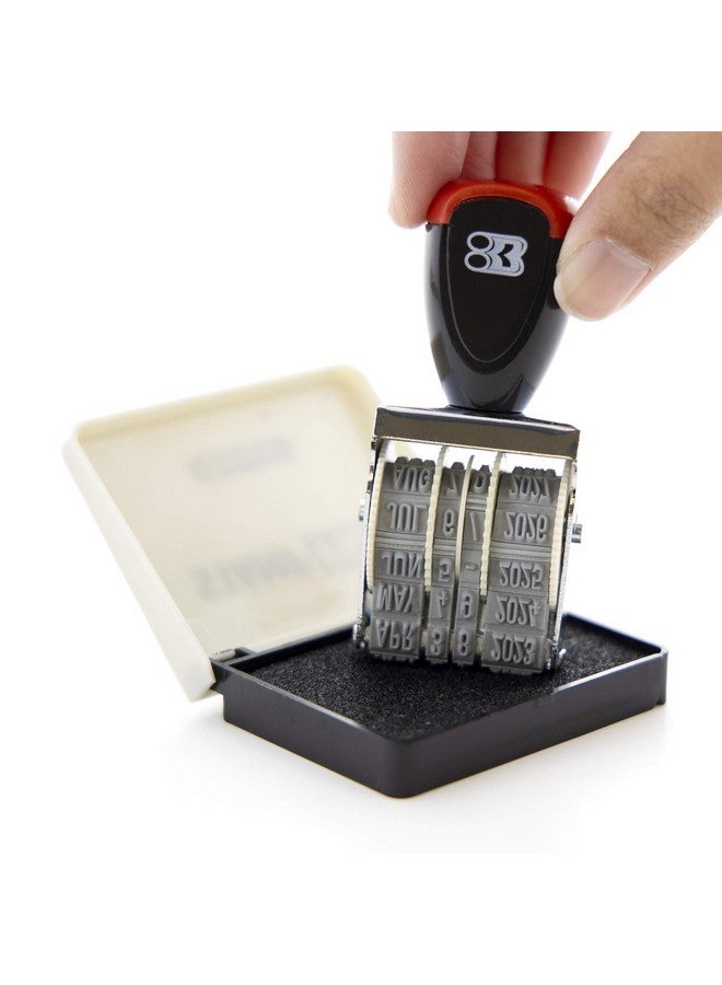 Bazic Products Bazic Date Stamp And Ink Pad (Black Ink) 12 Years Of Dates Nickelplated Steel Stamp Impression Size 1 X 0.15 Great For Office Shipping Receiving Accounting Expiration Due Dates 1Pack  - Image 4