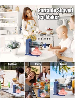 Generic Shaved Ice Maker Snow Cone Rechargeable Slushie Machine Ice Cream Maker for Kids and Family Portable USB Charger 2 Set Block Ice Molds  - Image 2