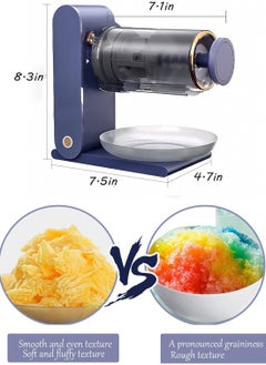 Generic Shaved Ice Maker Snow Cone Rechargeable Slushie Machine Ice Cream Maker for Kids and Family Portable USB Charger 2 Set Block Ice Molds  - Image 3