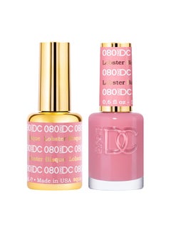DAISY DND DND DC Gel Polish Set, Pink Collection, UV/LED Gel Polish and Air Dry Nail Lacquer, Matching Chip-Free Polish Duo, 080 Lobster Bisque, 0.5 Fl Oz 