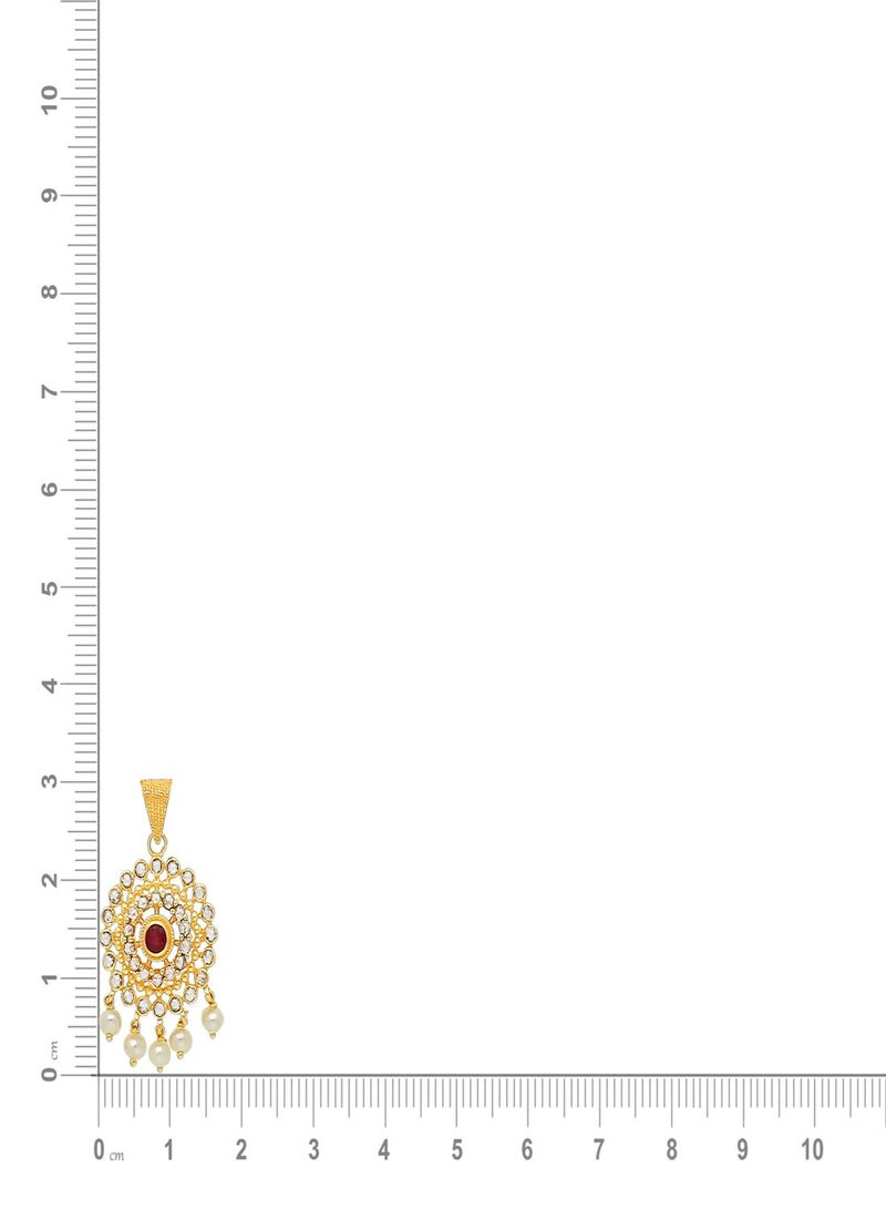 Malabar Gold and Diamonds 22 Carat 916 Purity Yellow Gold Uncut Diamond Pendant EGNPRE606PN5Y For Women  - Image 5