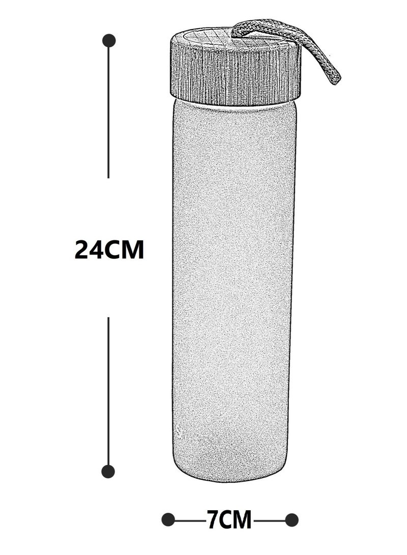 smash Fashion Glass Water Bottle With Wooden Cap 600ml - Image 2