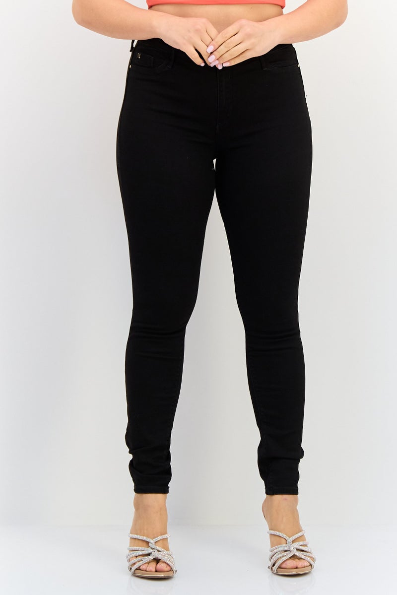 RIVER ISLAND Women Skinny Fit Solid Stretchable Jeans, Black - Image 1