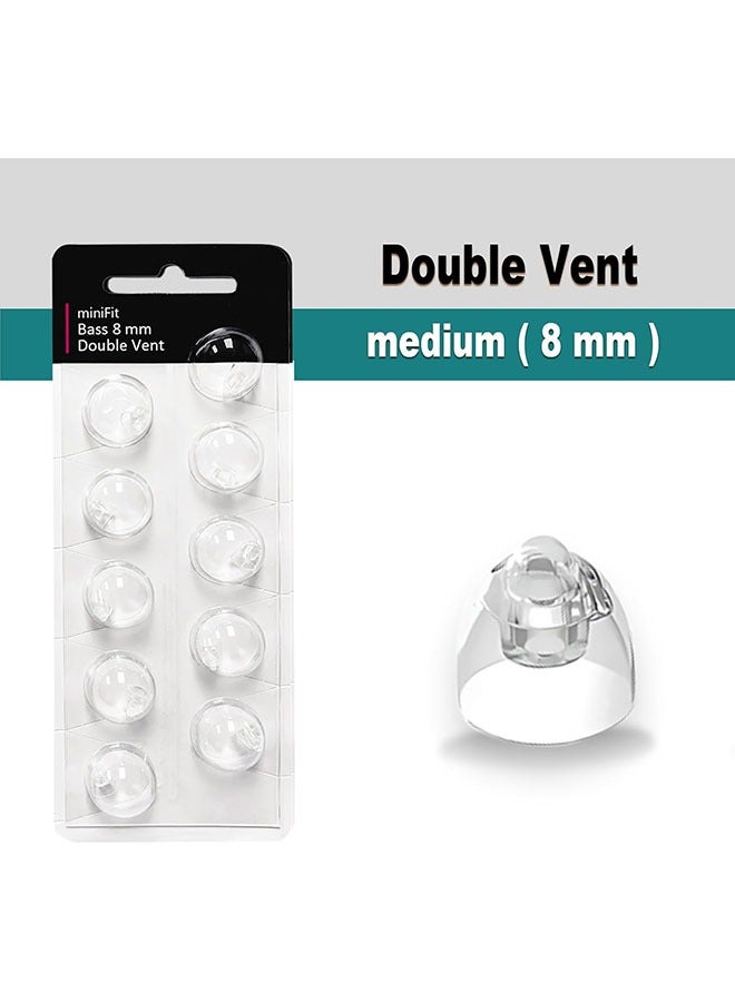 Tingoton Tingoton Hearing Aid Domes for Oticon MiniFit Double Vent Bass Domes: 2 Packs (8mm),Universal Domes for Oticon Hearing Aid Supplies  - Image 3