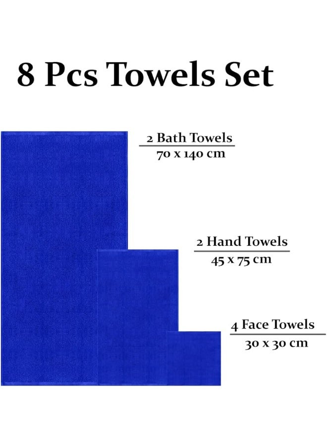 Topify Premium Bath Towels Set Pack of 8 - Image 3