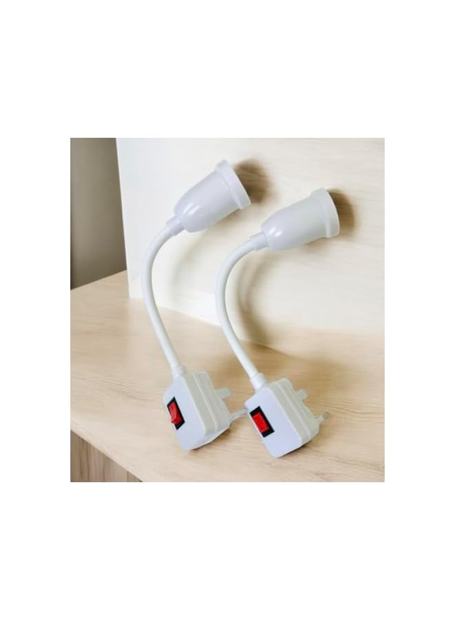 The Bros Lamp Holder Screw Kind Socket Flexible Easy To Move Any Direction E27 With ON/Off Switch (2 Pcs) - Image 2